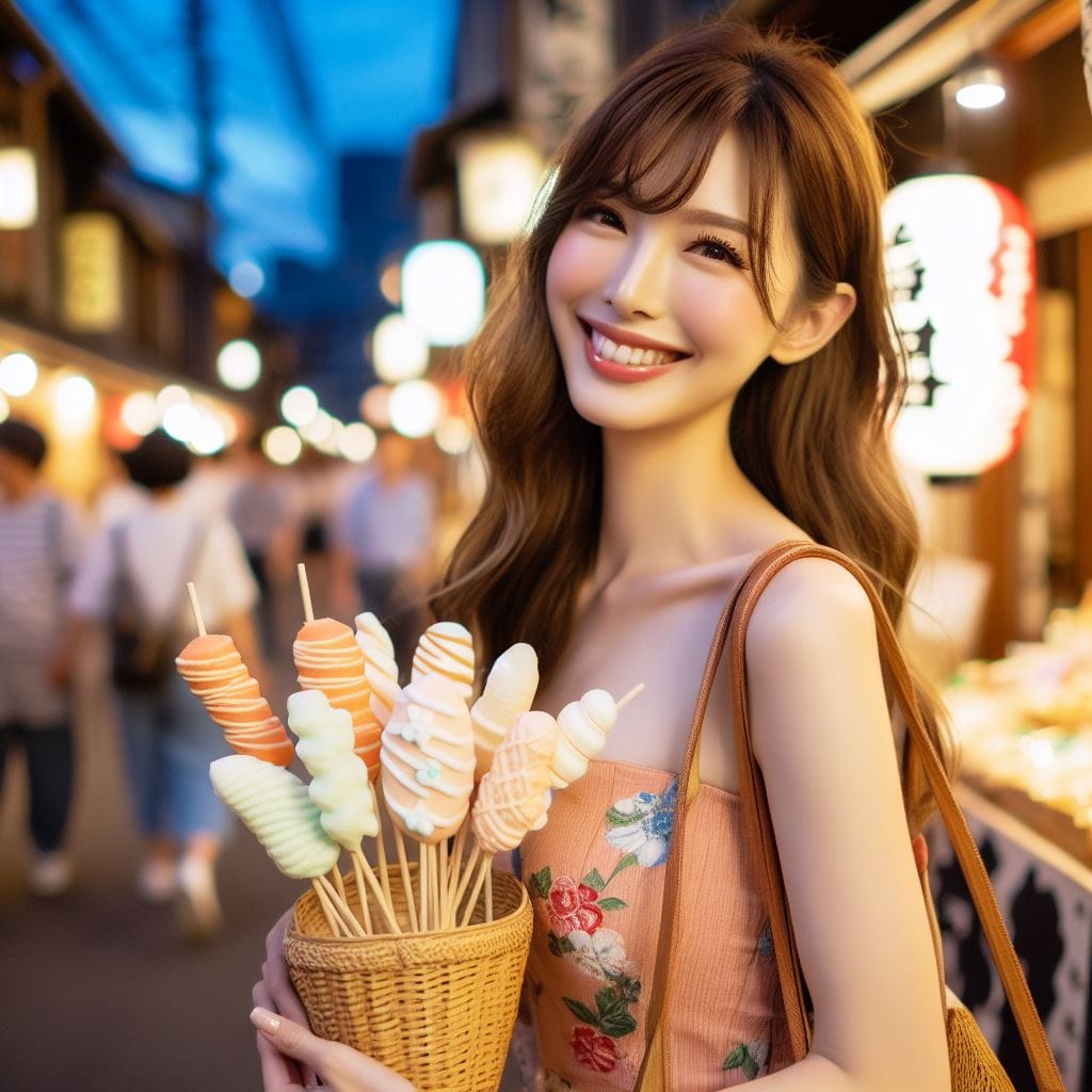 Sister walks around the old streets of Japan full of Showa era flair