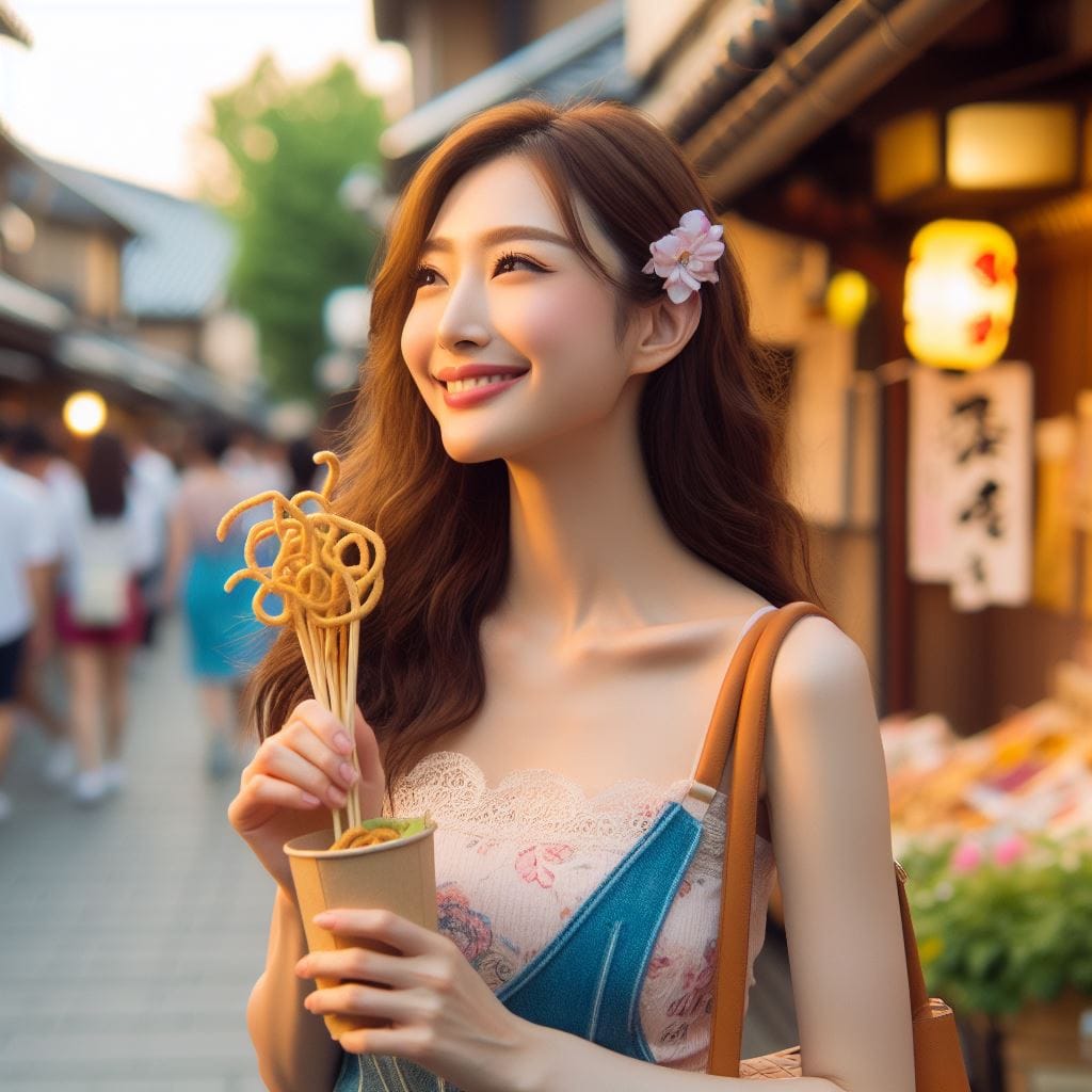 Sister walks around the old streets of Japan full of Showa era flair