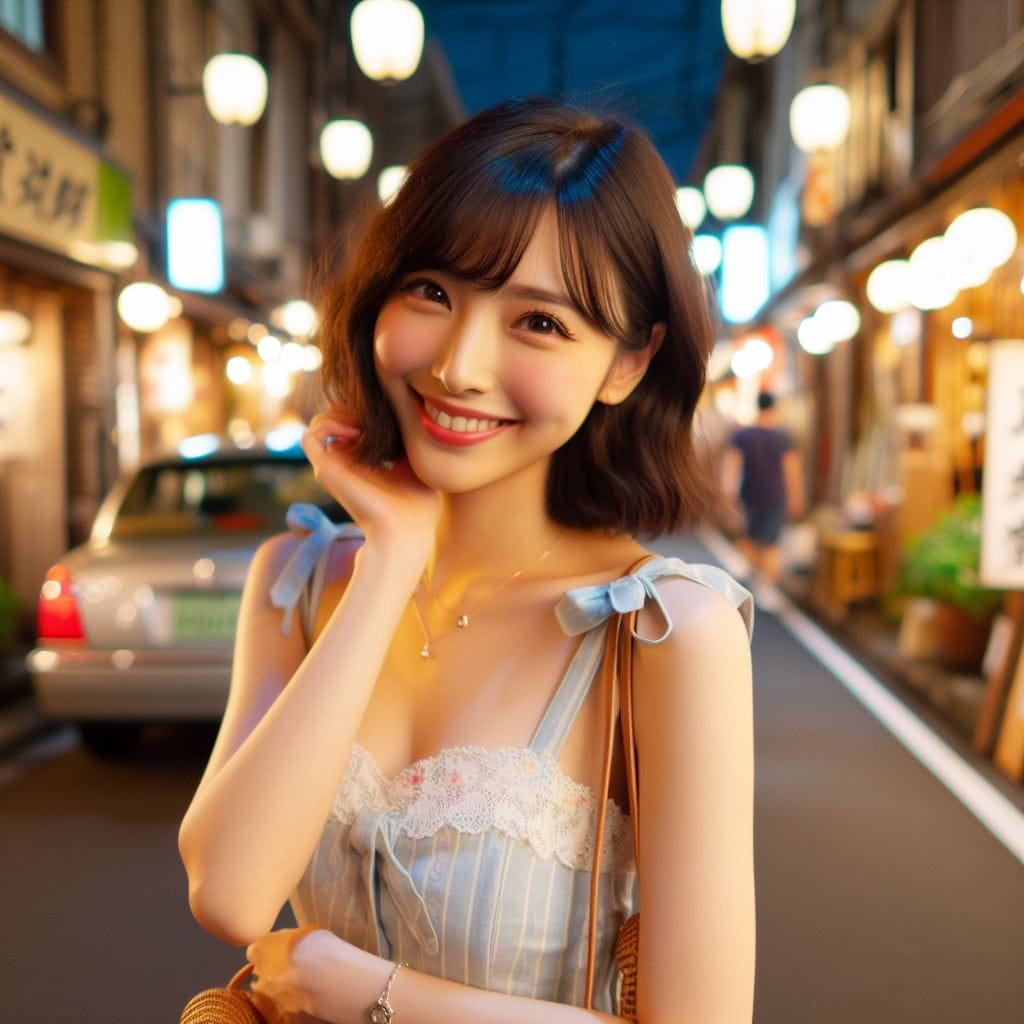 Sister walks around the old streets of Japan full of Showa era flair
