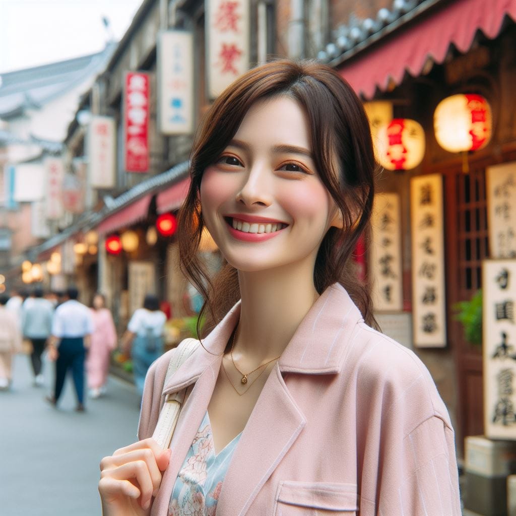 Sister walks around the old streets of Japan full of Showa era flair