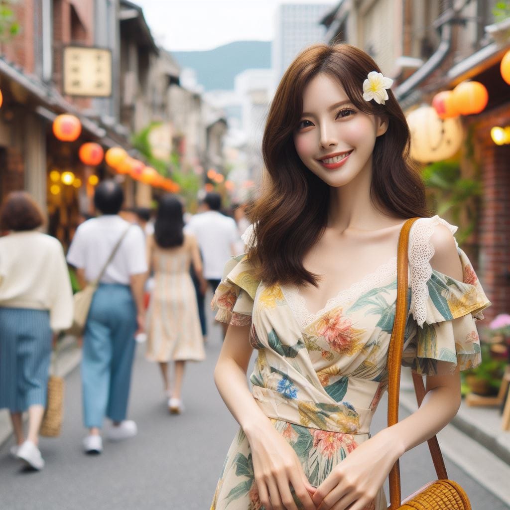 Sister walks around the old streets of Japan full of Showa era flair