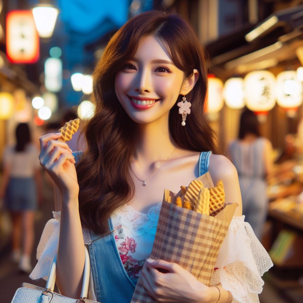 Sister walks around the old streets of Japan full of Showa era flair