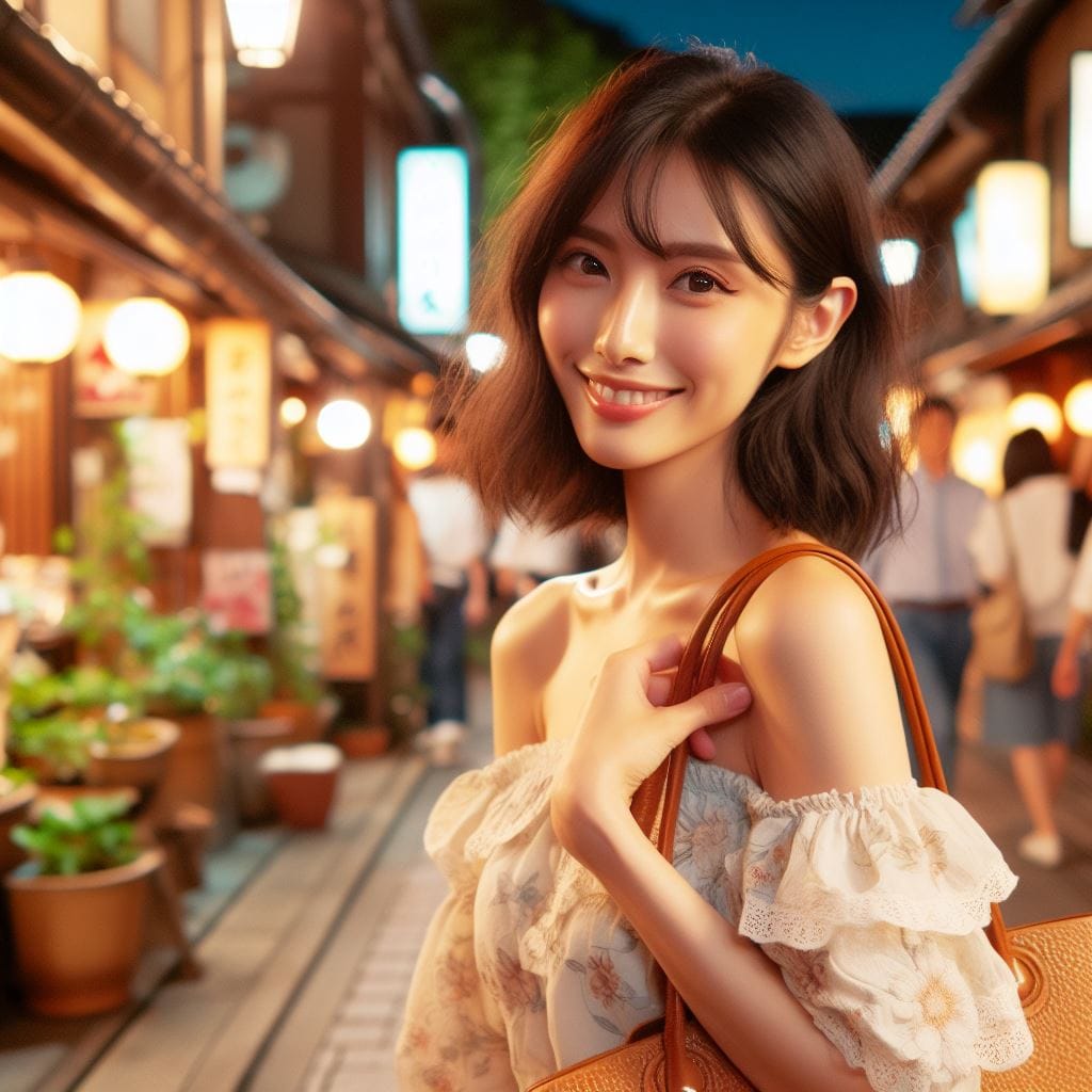 Sister walks around the old streets of Japan full of Showa era flair