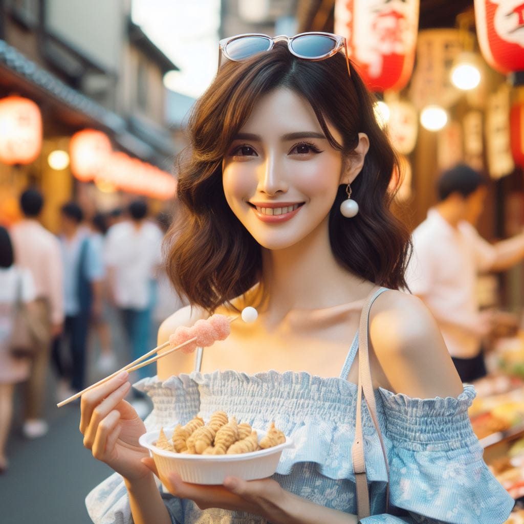 Sister walks around the old streets of Japan full of Showa era flair