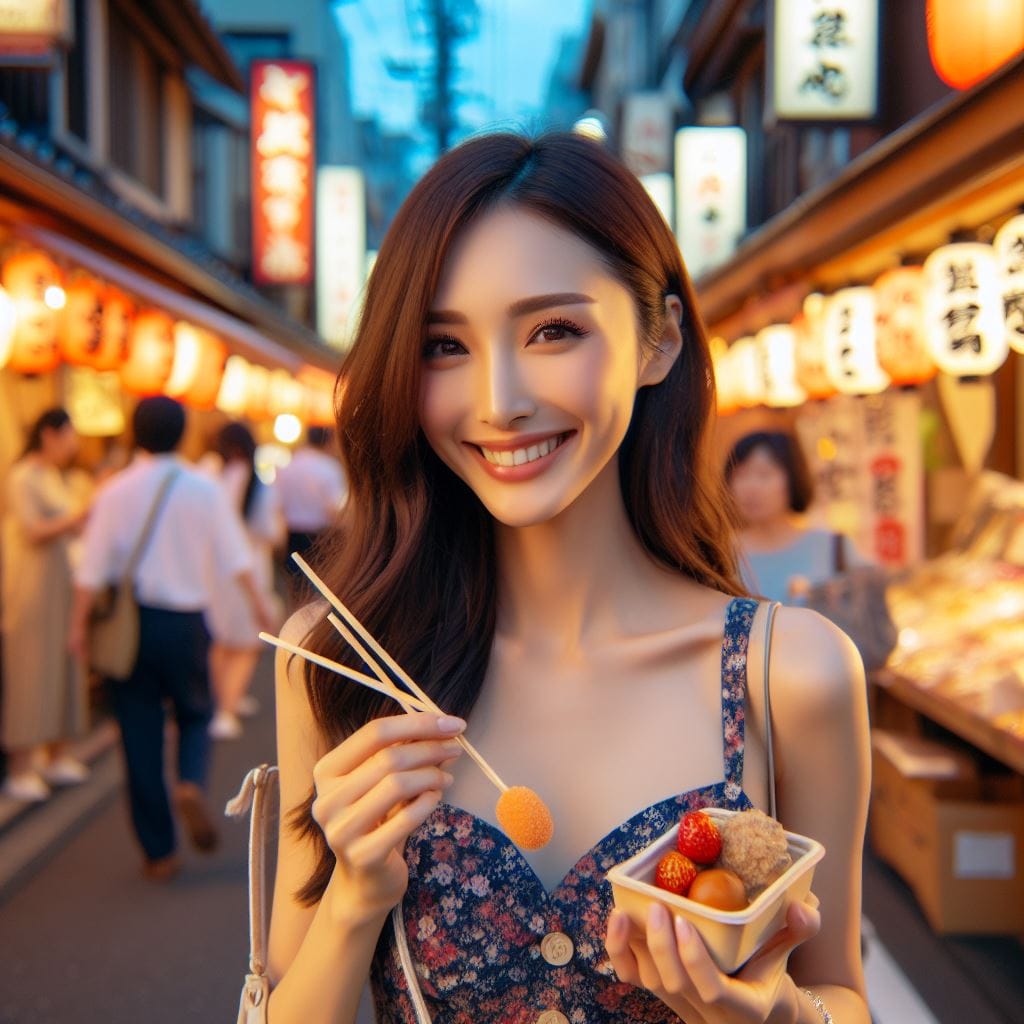 Sister walks around the old streets of Japan full of Showa era flair