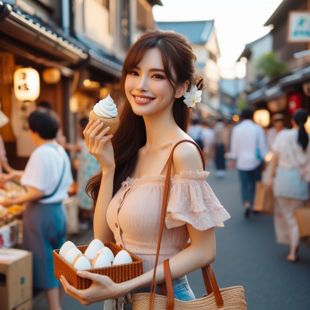 Sister walks around the old streets of Japan full of Showa era flair