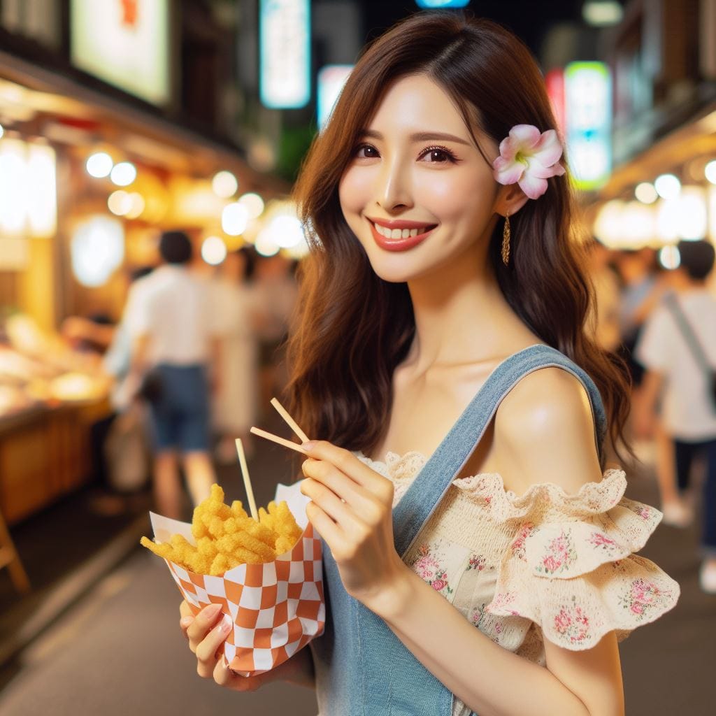 Sister walks around the old streets of Japan full of Showa era flair
