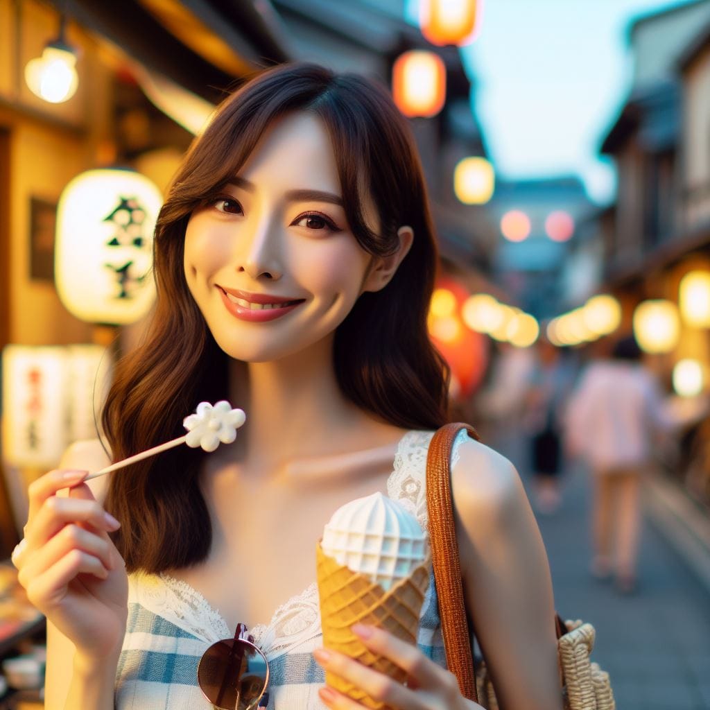 Sister walks around the old streets of Japan full of Showa era flair