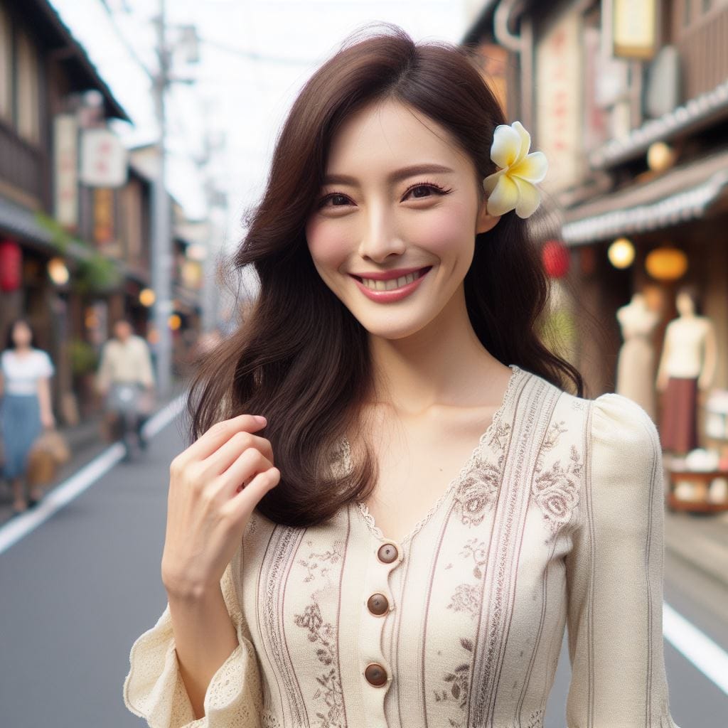 Sister walks around the old streets of Japan full of Showa era flair