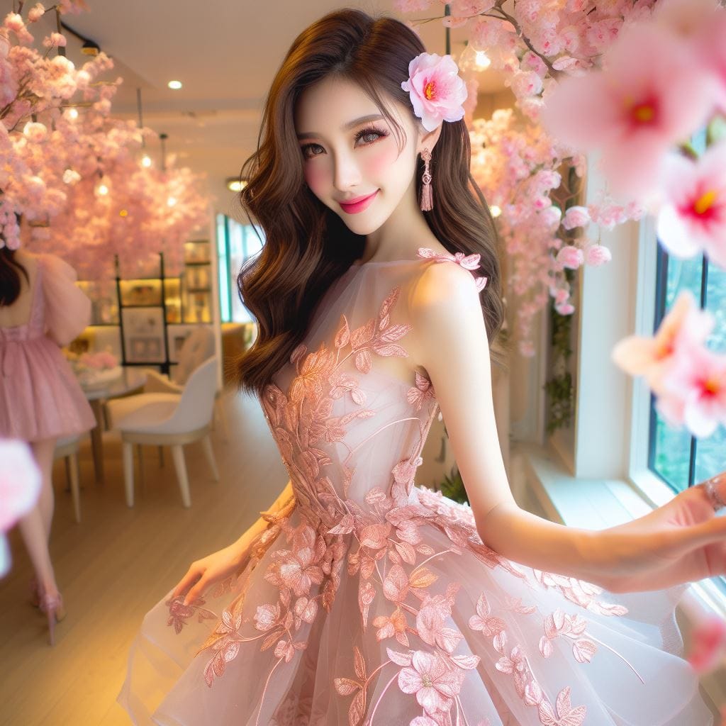 妹子出門和在家．都要穿美美的