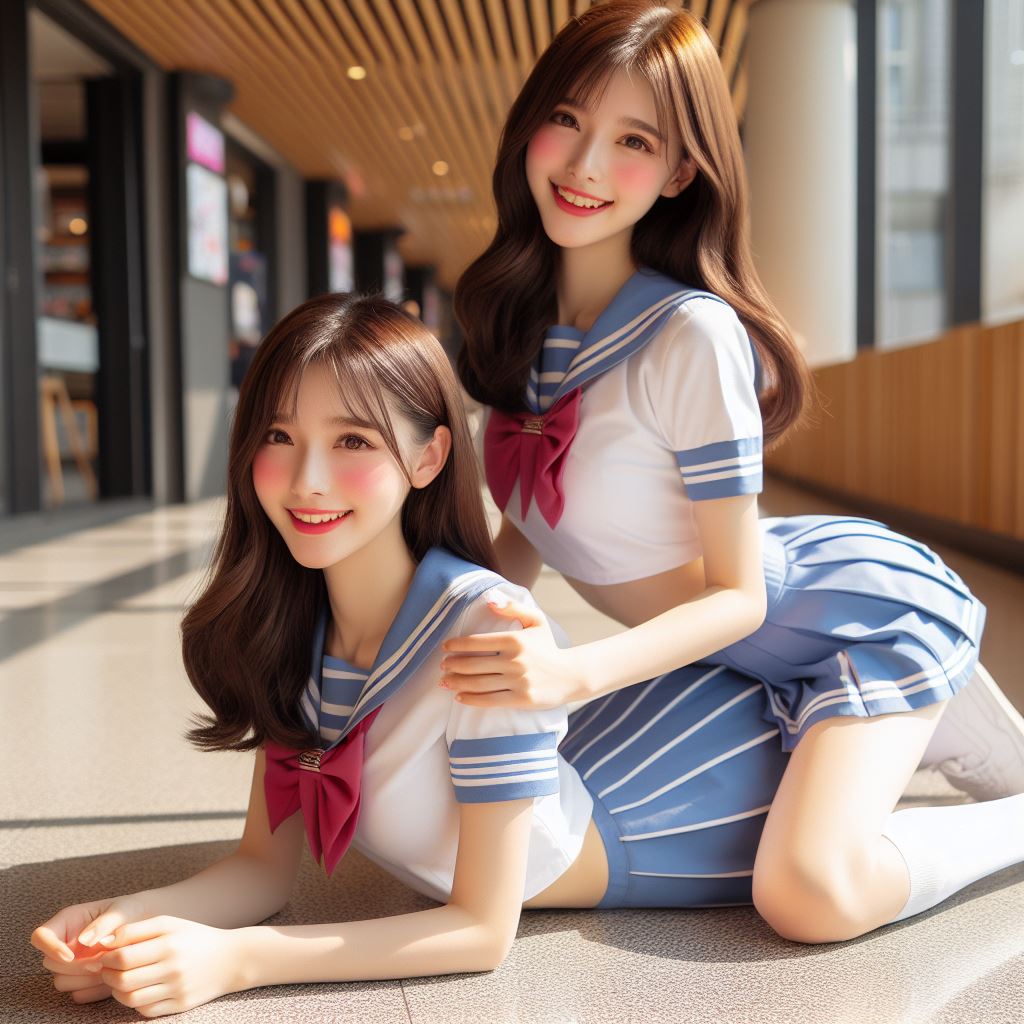 妹子玩疊疊樂