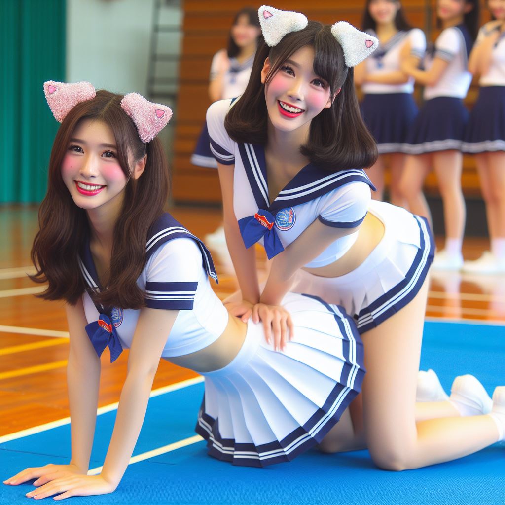 妹子玩疊疊樂