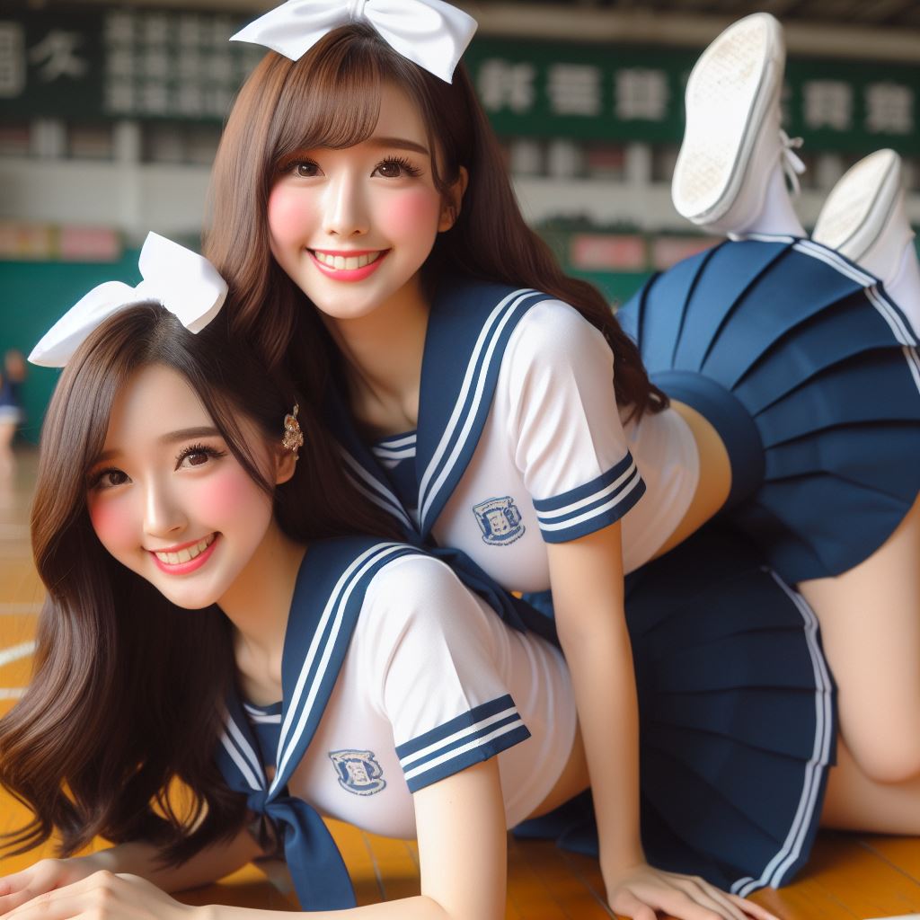 妹子玩疊疊樂