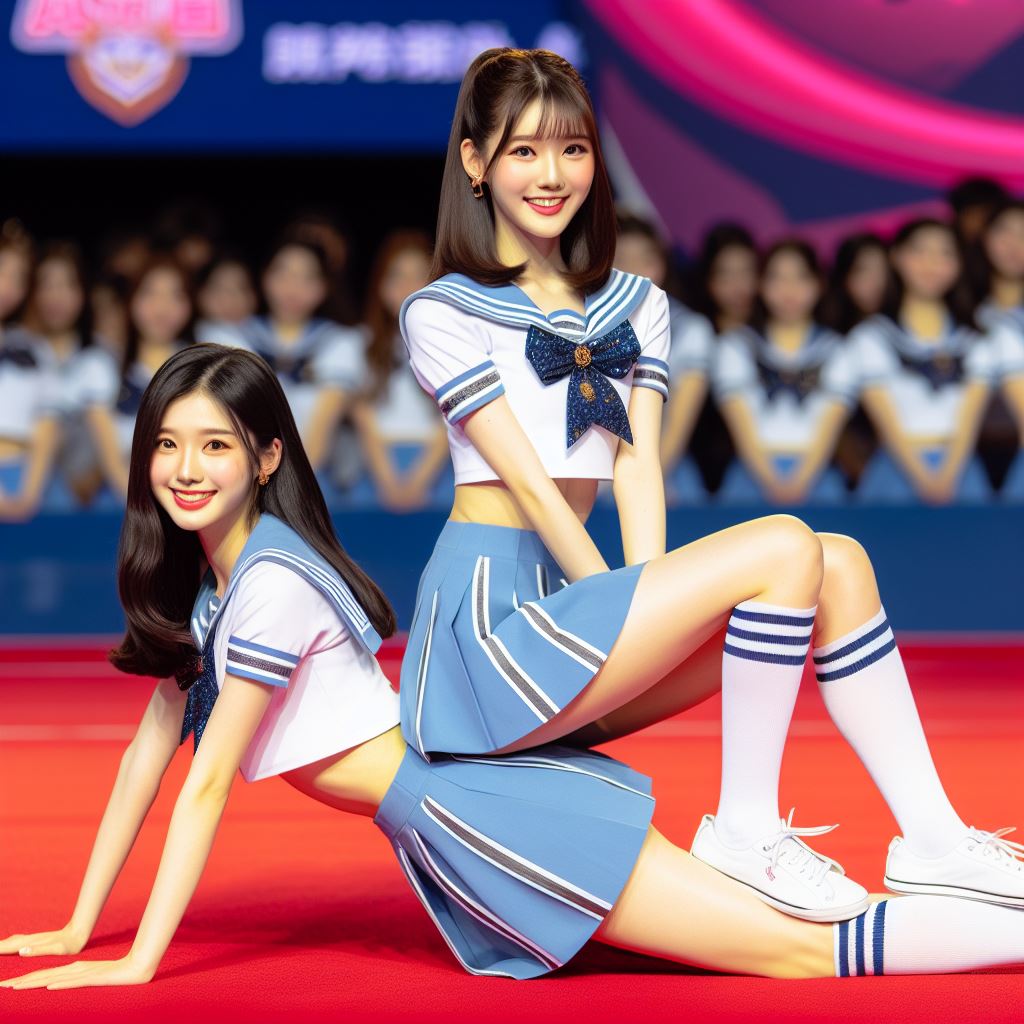 妹子玩疊疊樂