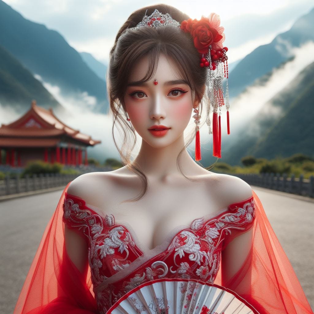 穿秀禾服的妹子最正了