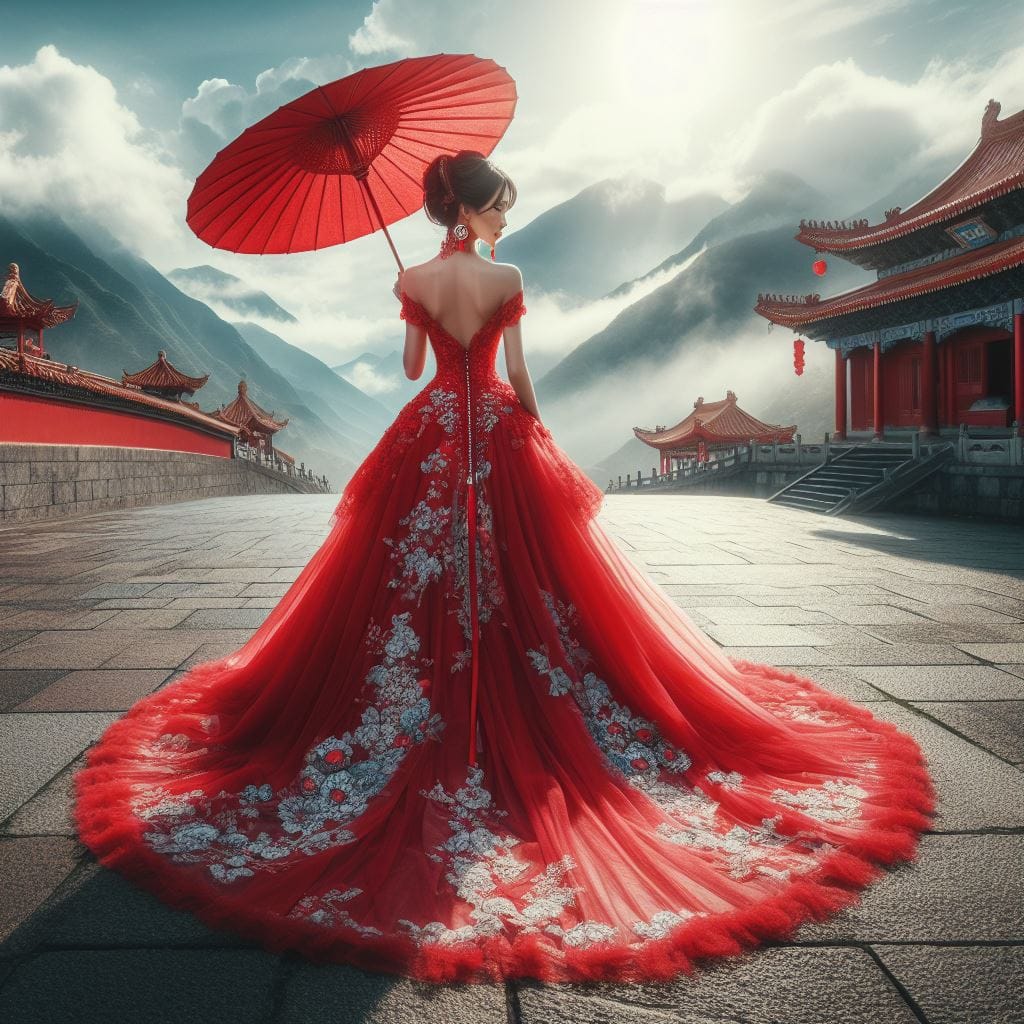 穿秀禾服的妹子最正了
