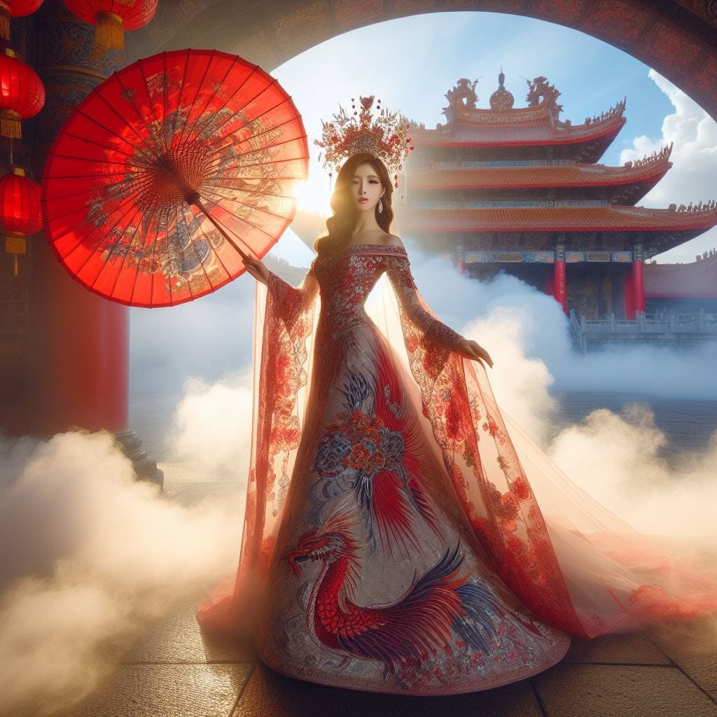 穿秀禾服的妹子最正了