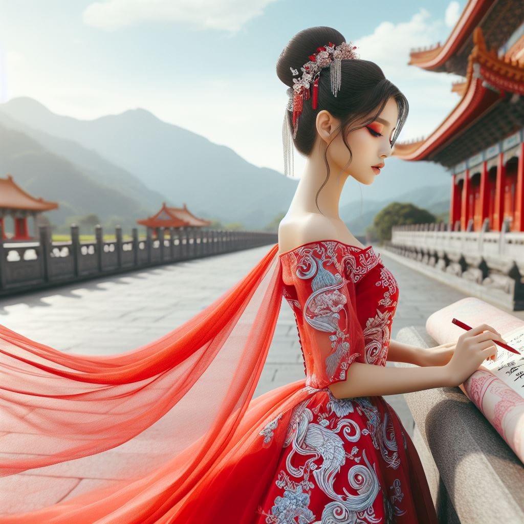 穿秀禾服的妹子最正了