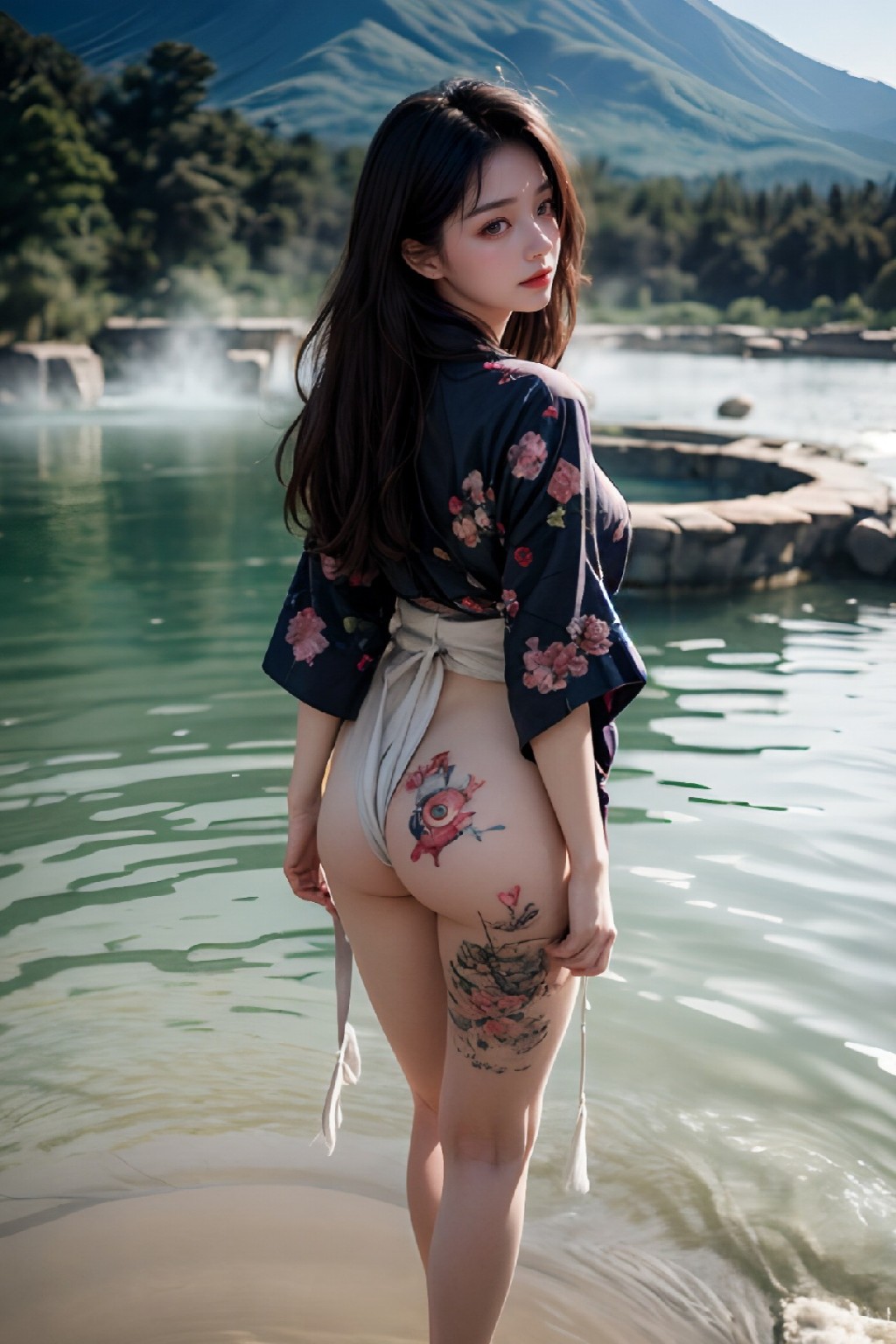 Girl on onsen