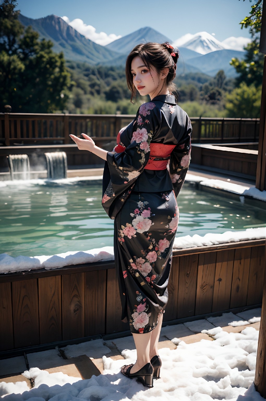 Girl on onsen