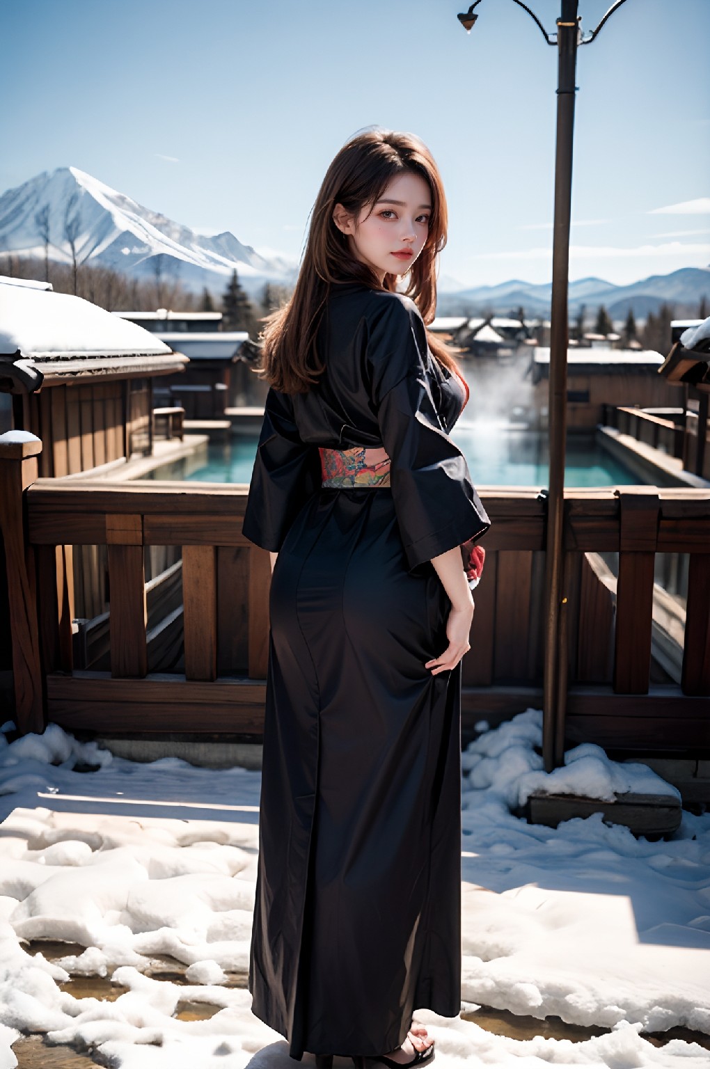 Girl on onsen