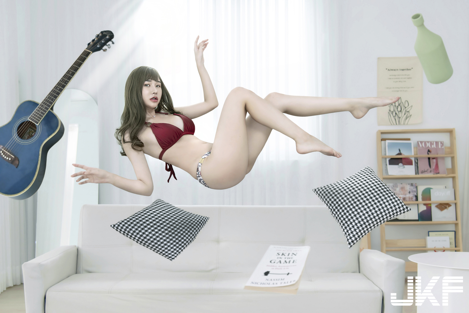 美豔女友「孟孟」大膽換裝誘惑！火辣比基尼秀美乳長腿好迷人