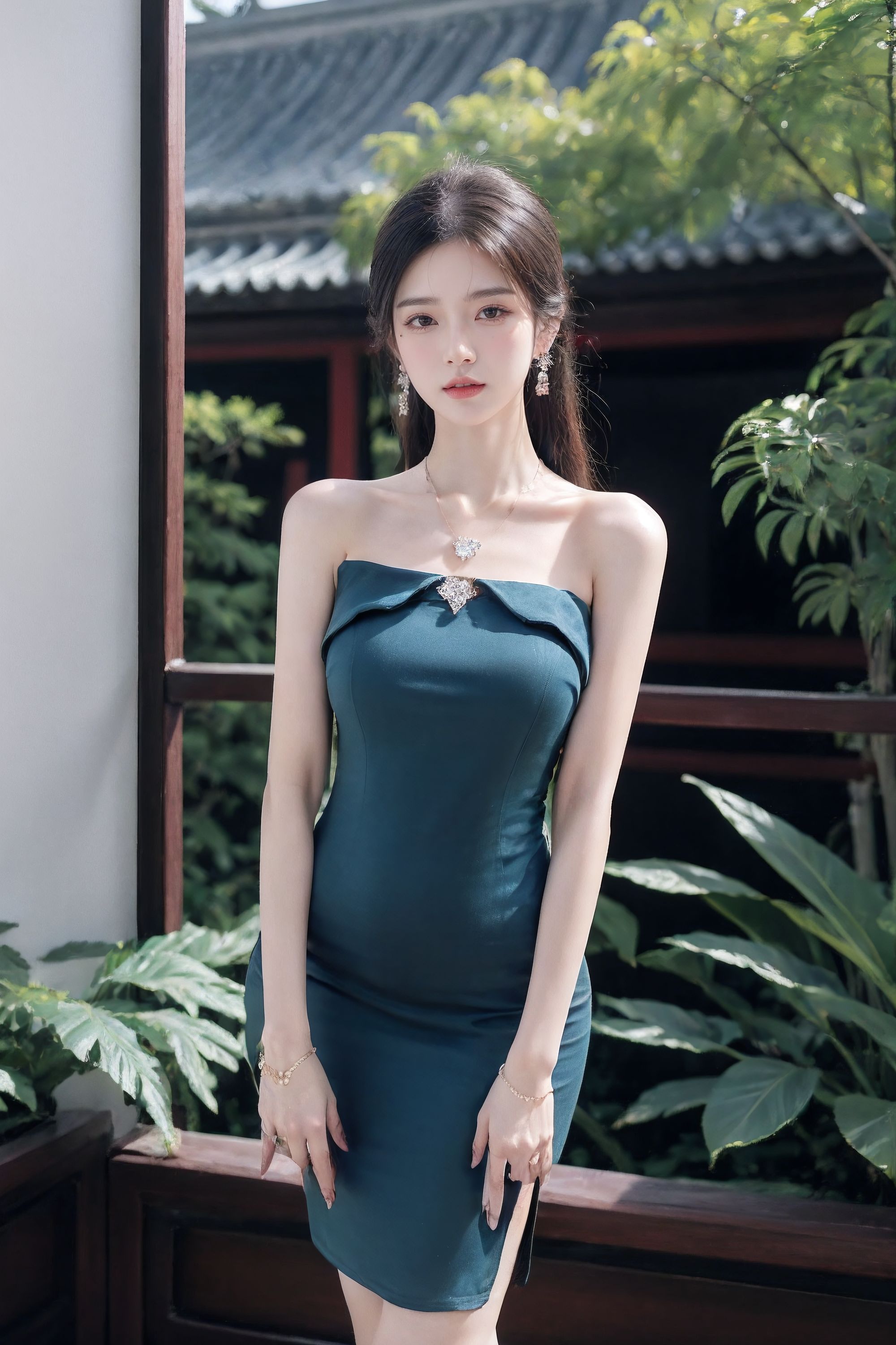 green sexy dress