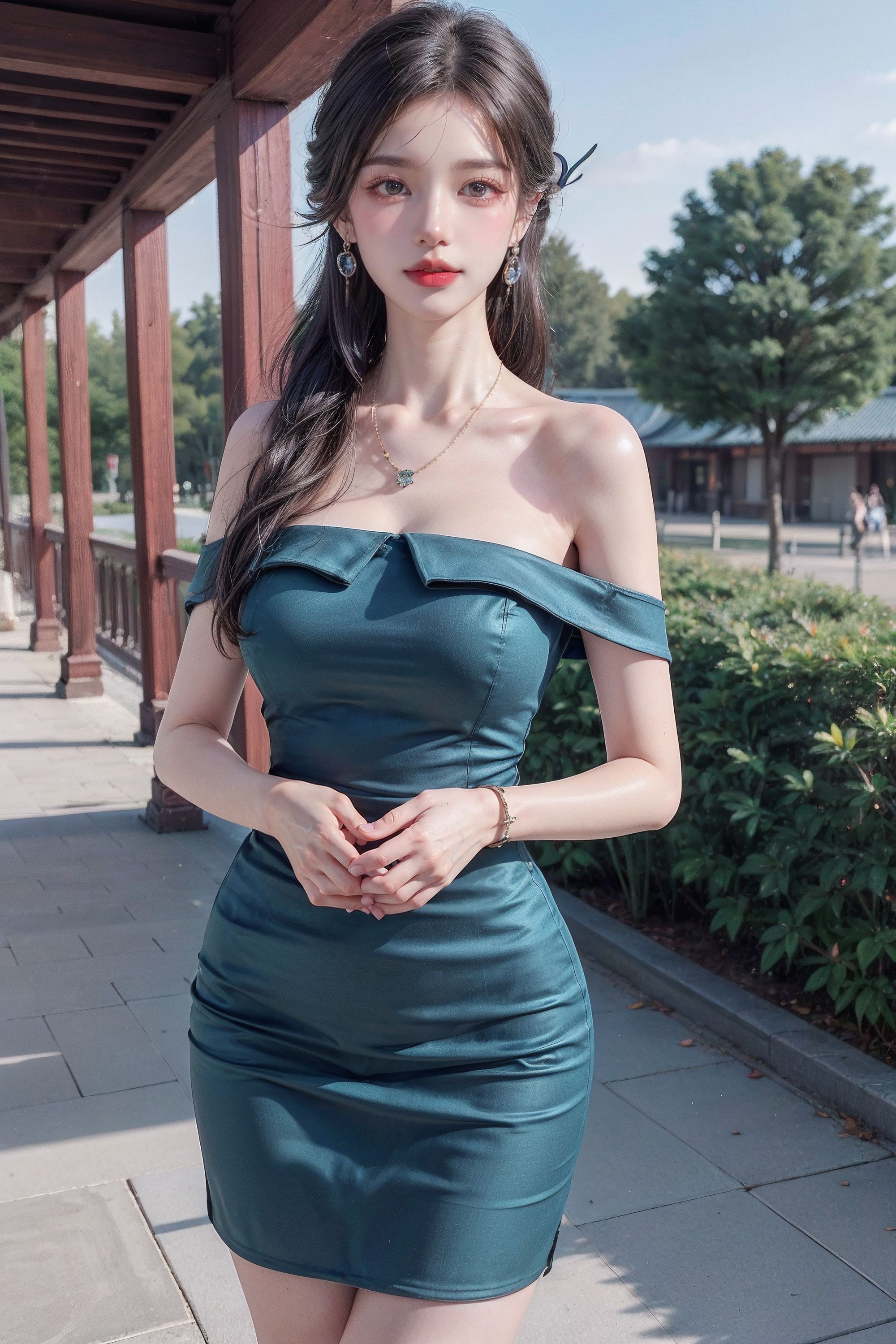 green sexy dress