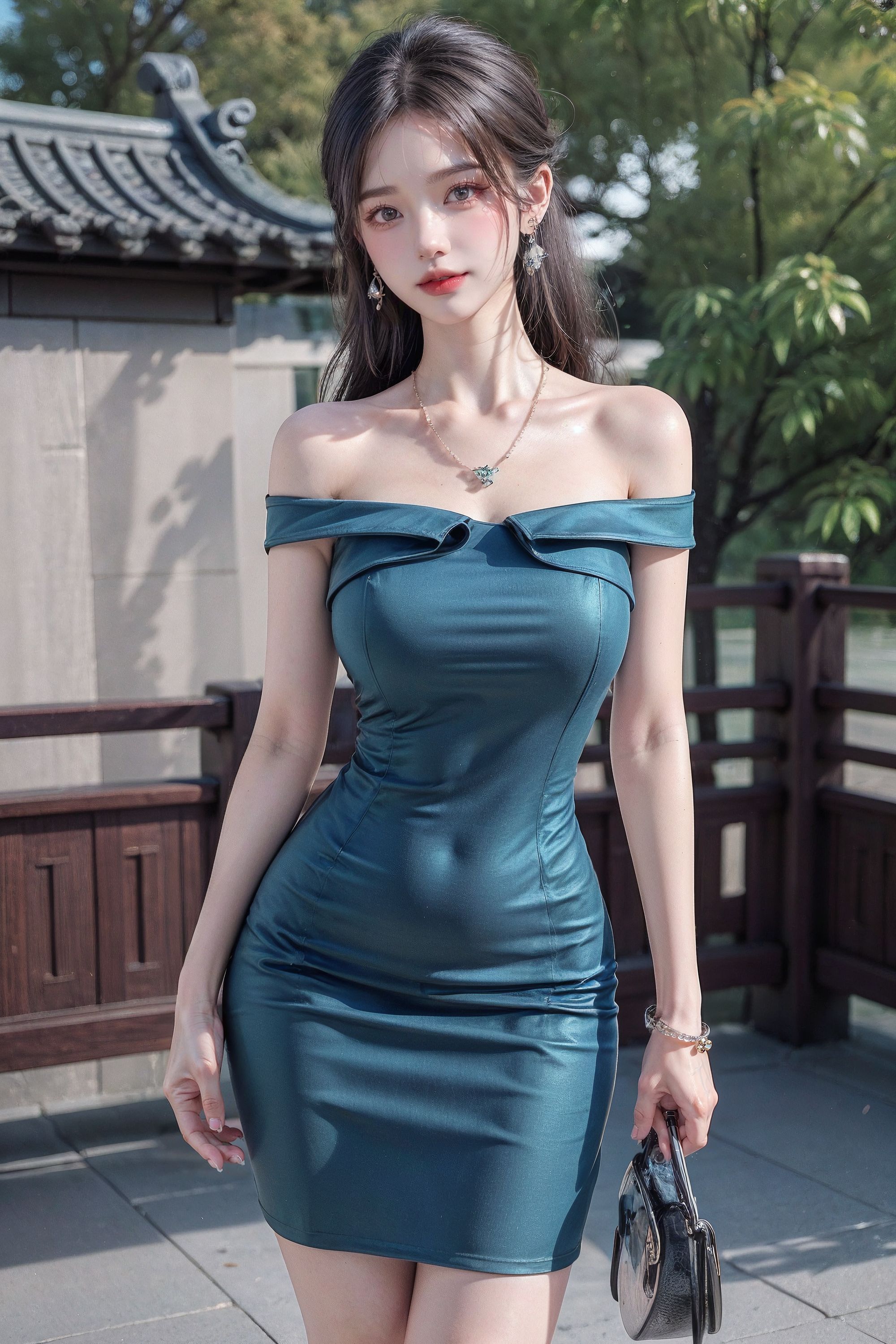 green sexy dress