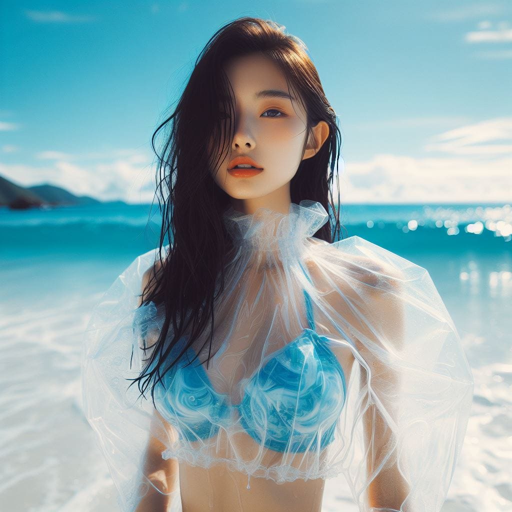 妹子又跑去玩水了