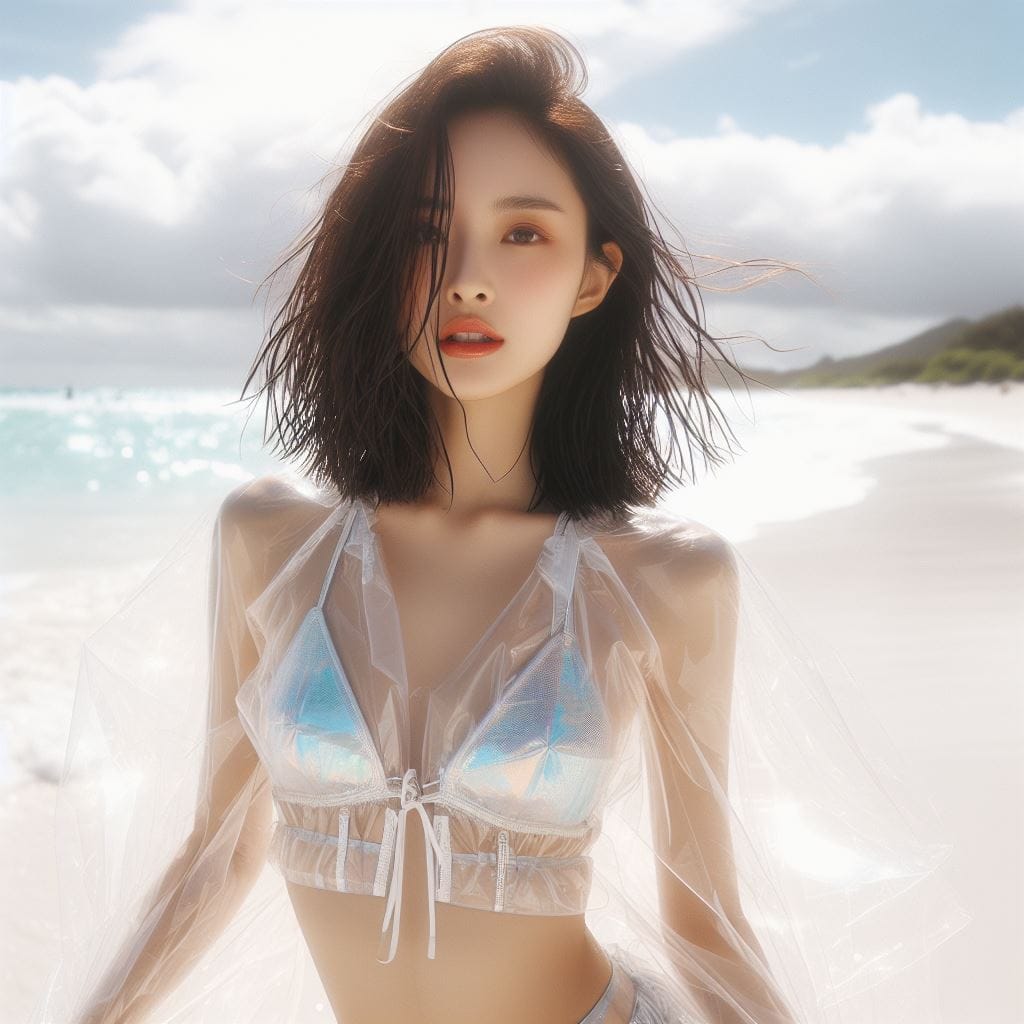 妹子又跑去玩水了