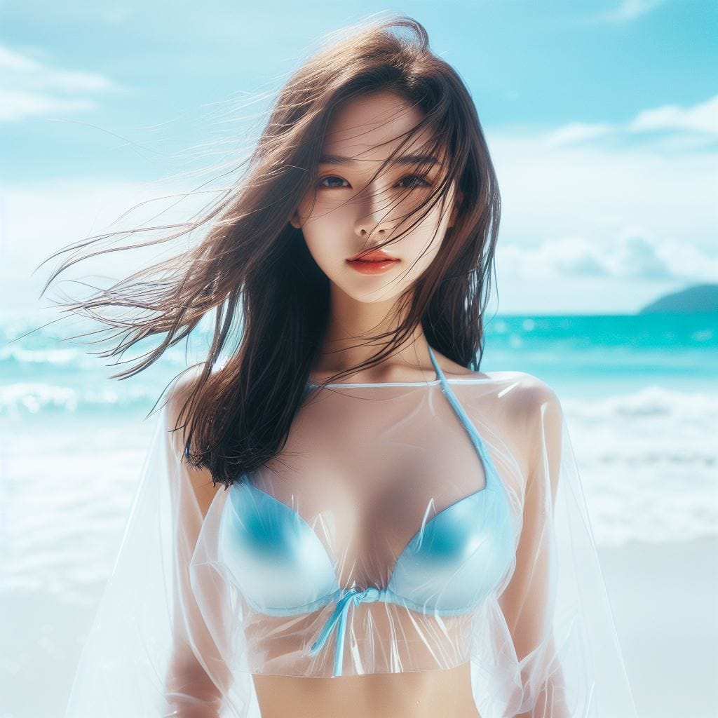 妹子又跑去玩水了