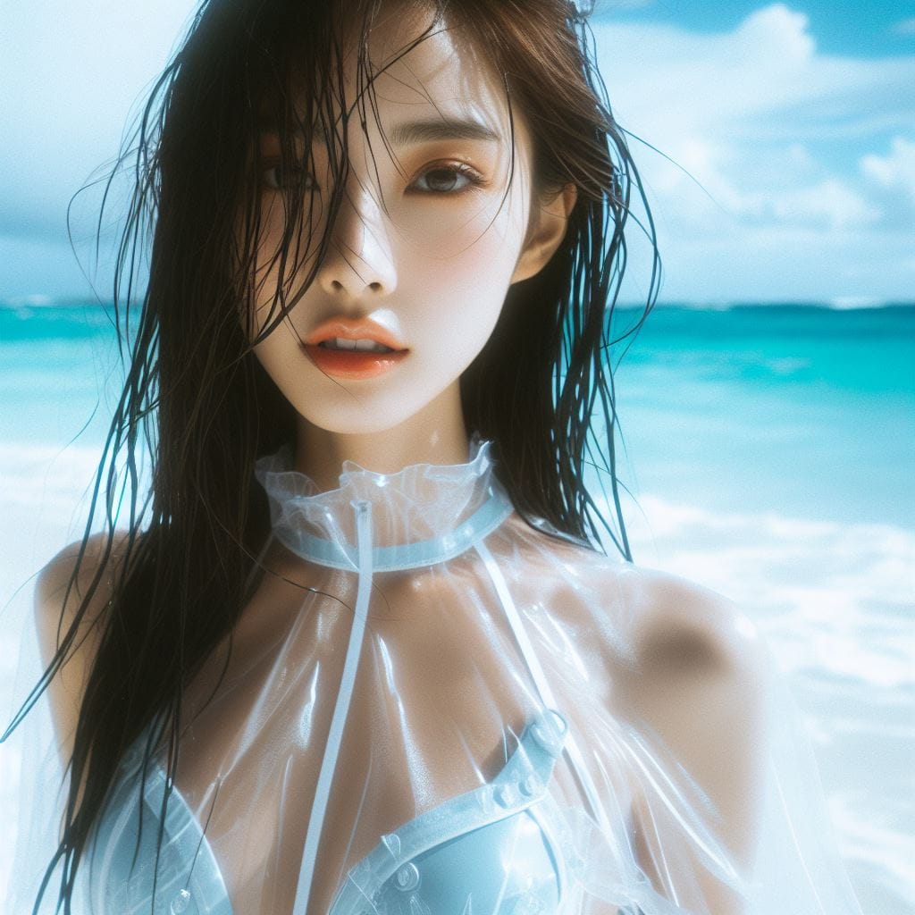 妹子又跑去玩水了