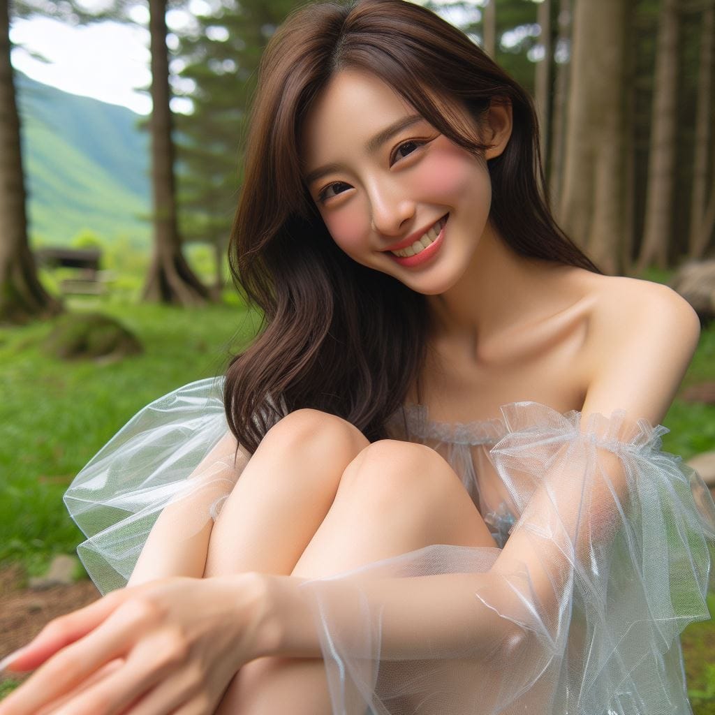 妹子去森林拍寫真