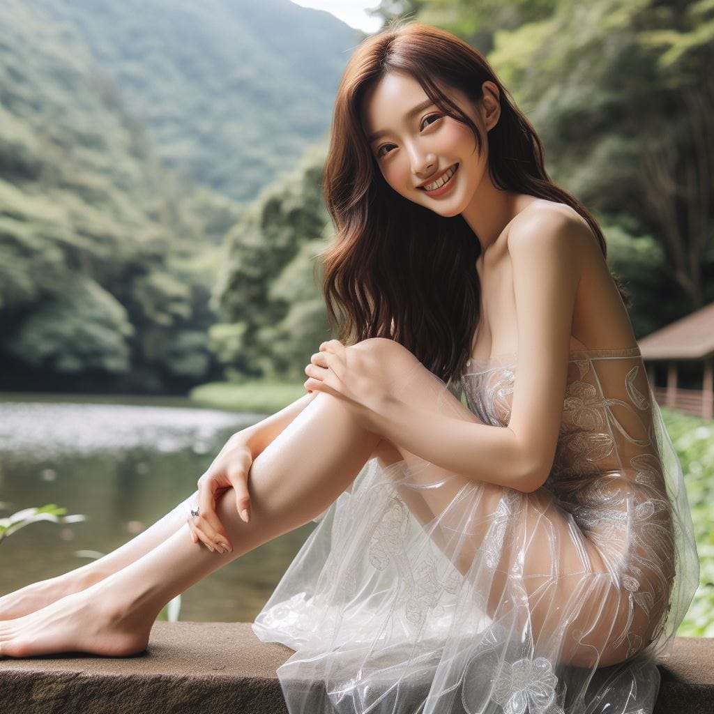 妹子去森林拍寫真
