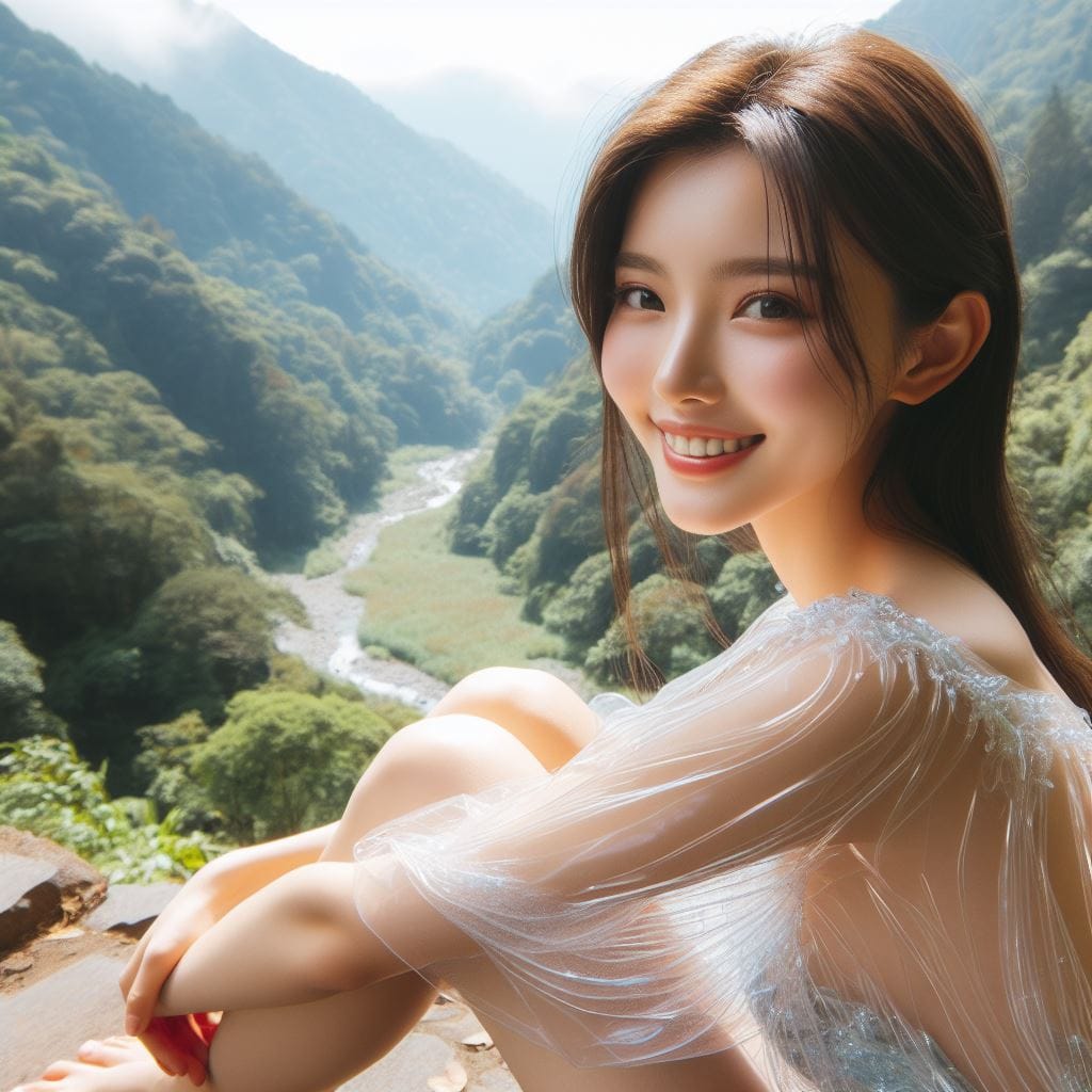 妹子去森林拍寫真