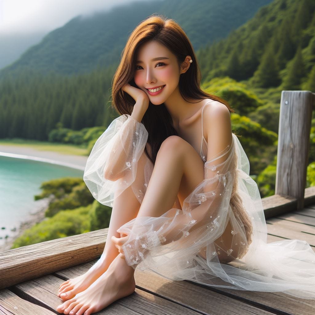 妹子去森林拍寫真