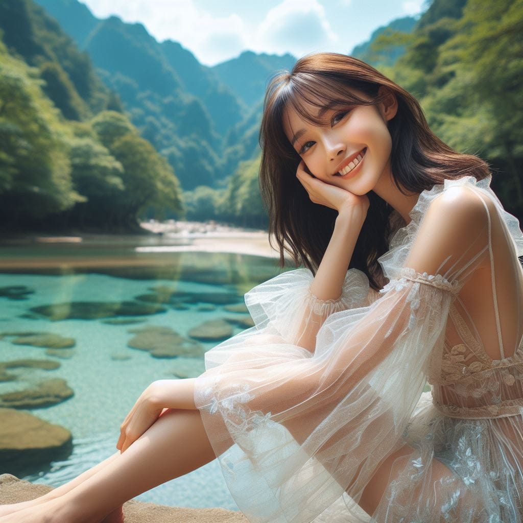 妹子去森林拍寫真
