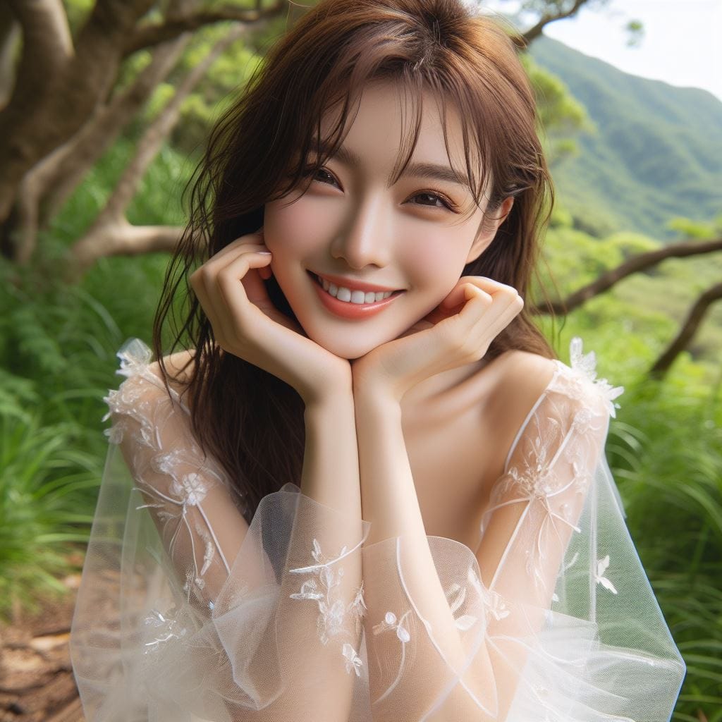 妹子去森林拍寫真