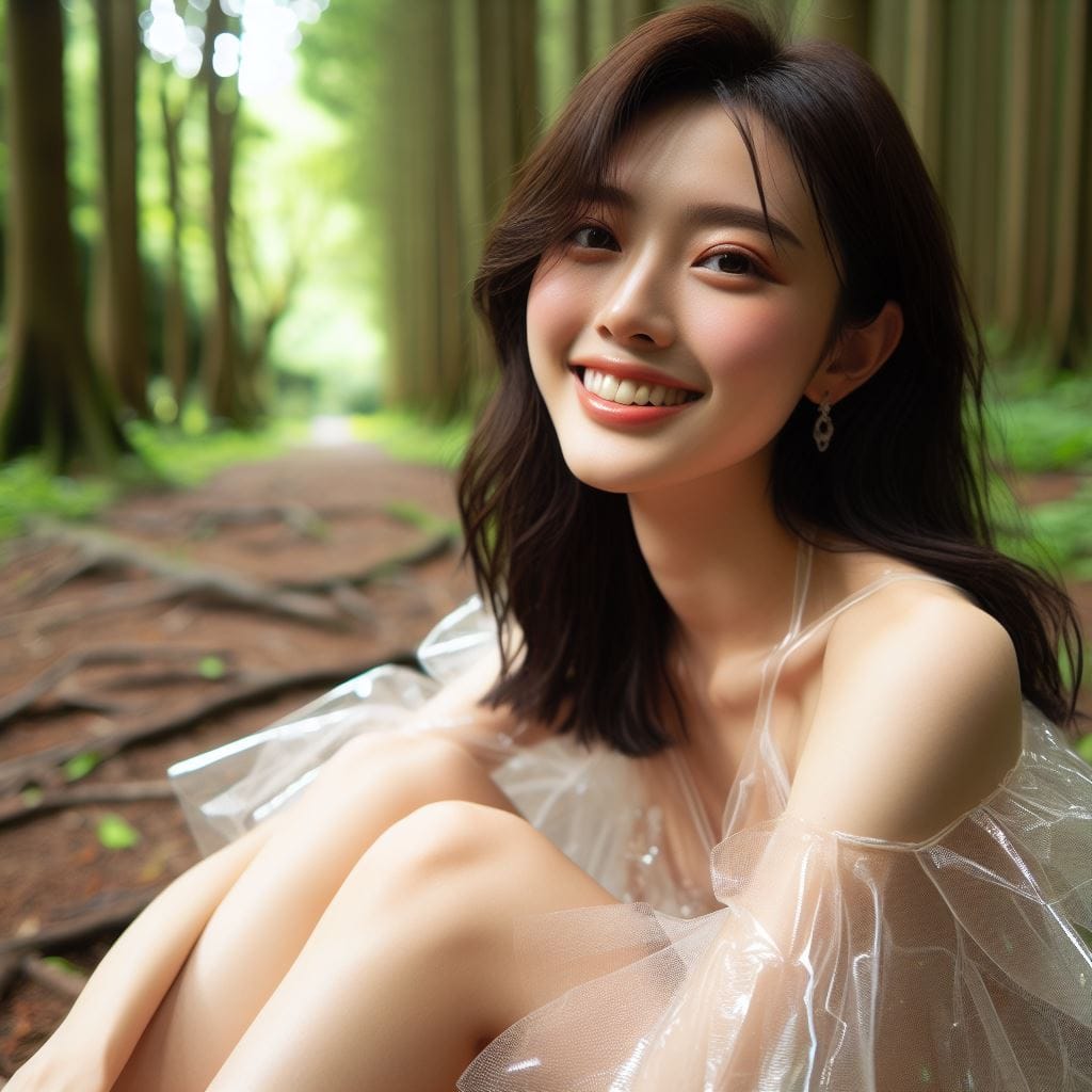 妹子去森林拍寫真