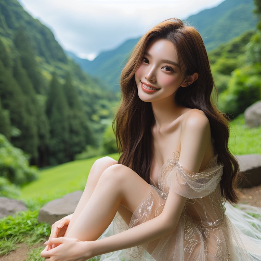 妹子去森林拍寫真