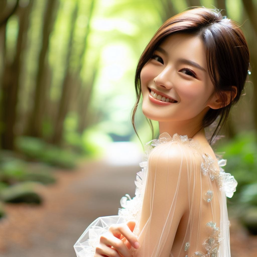 妹子去森林拍寫真