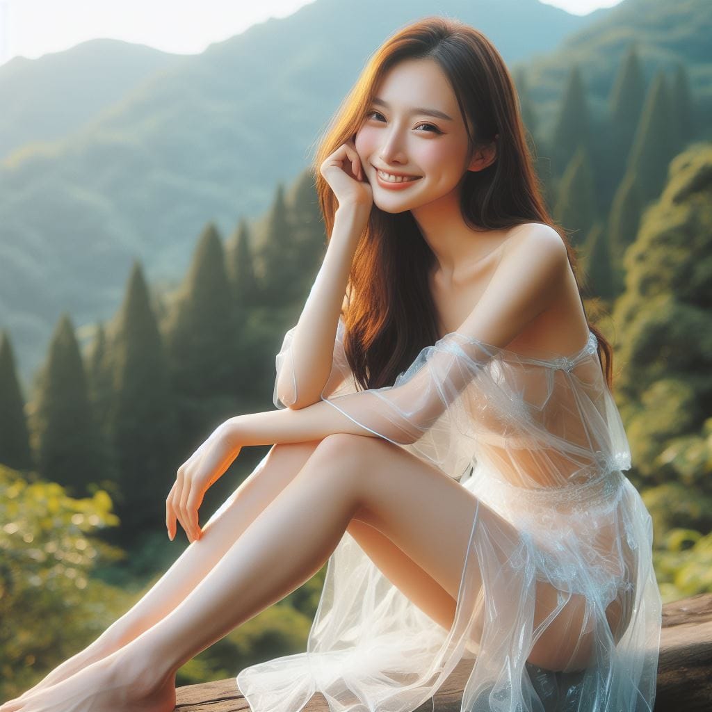 妹子去森林拍寫真