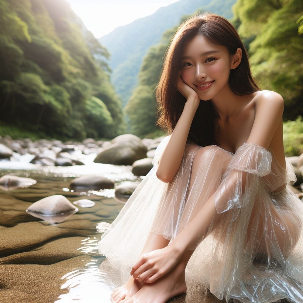 妹子去森林拍寫真