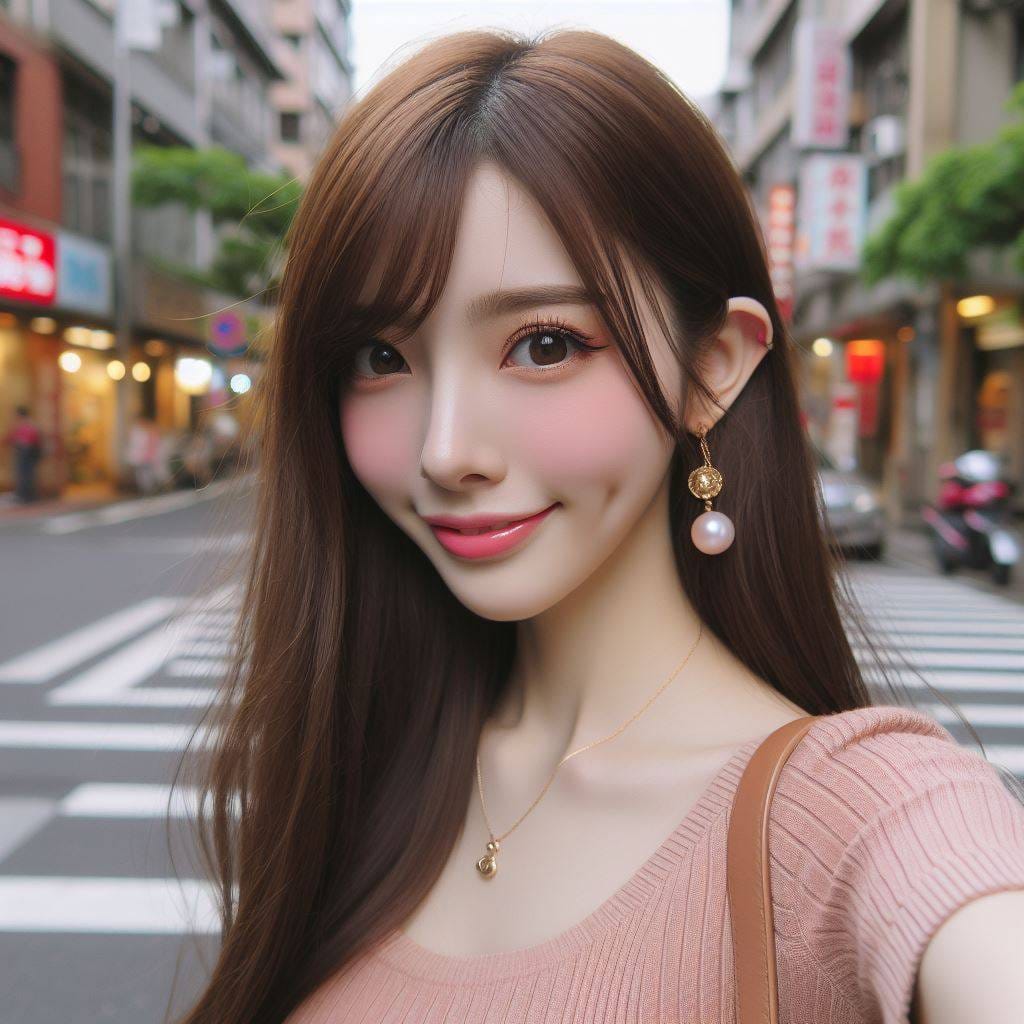 妹子在街上拍實況
