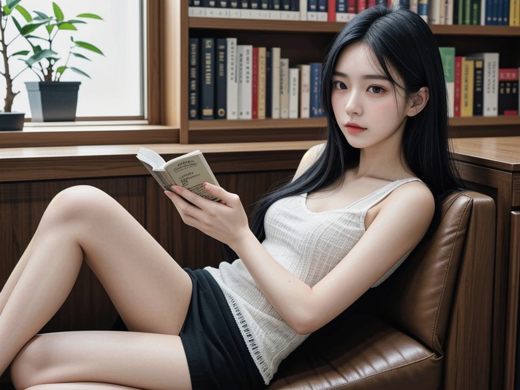 妹子在圖書館的一天