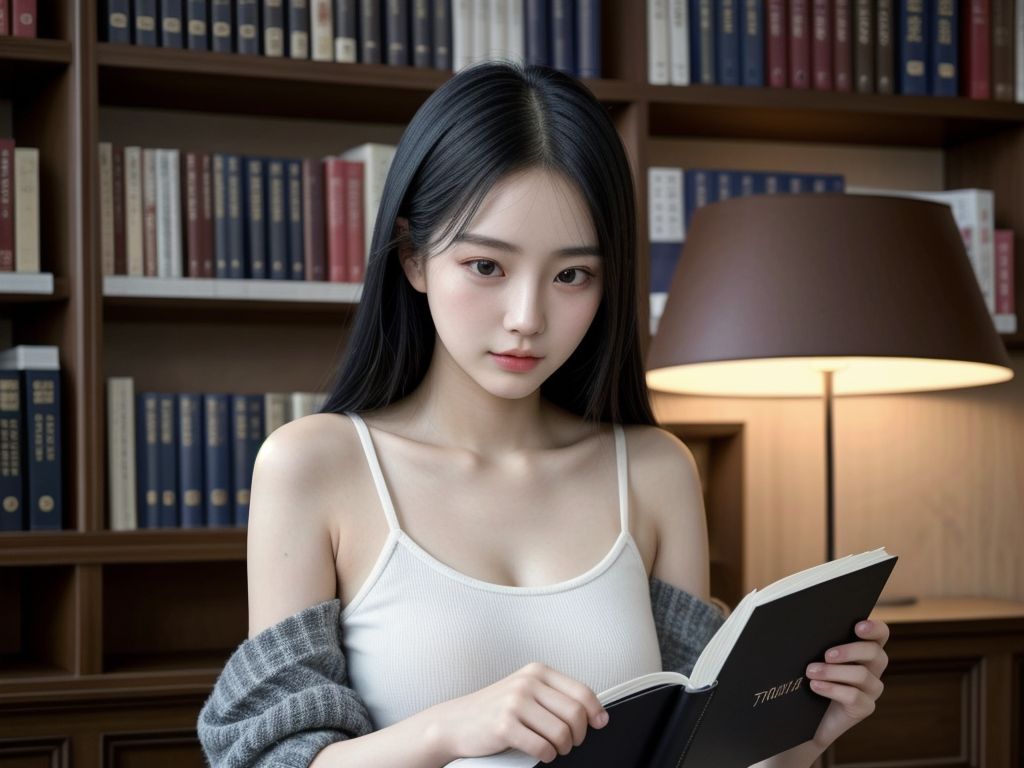 妹子在圖書館的一天
