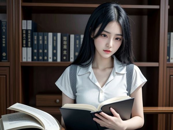 妹子在圖書館的一天