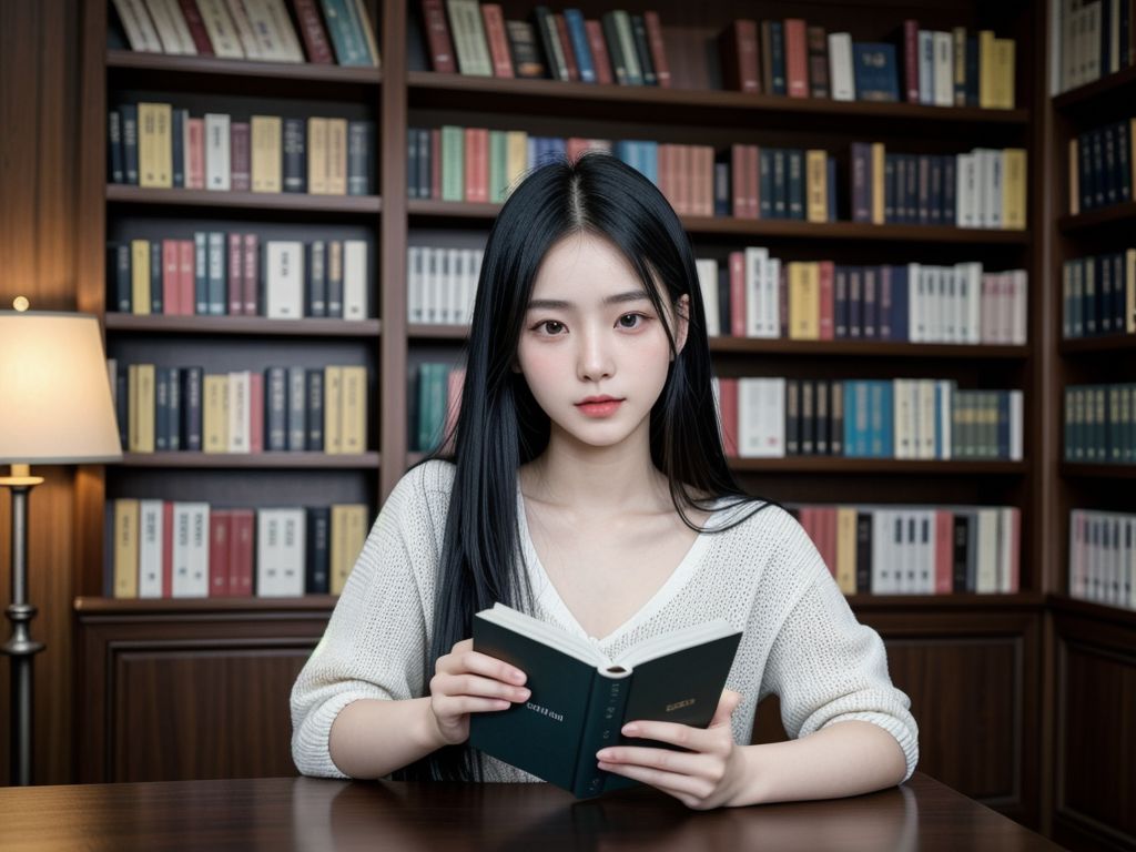妹子在圖書館的一天