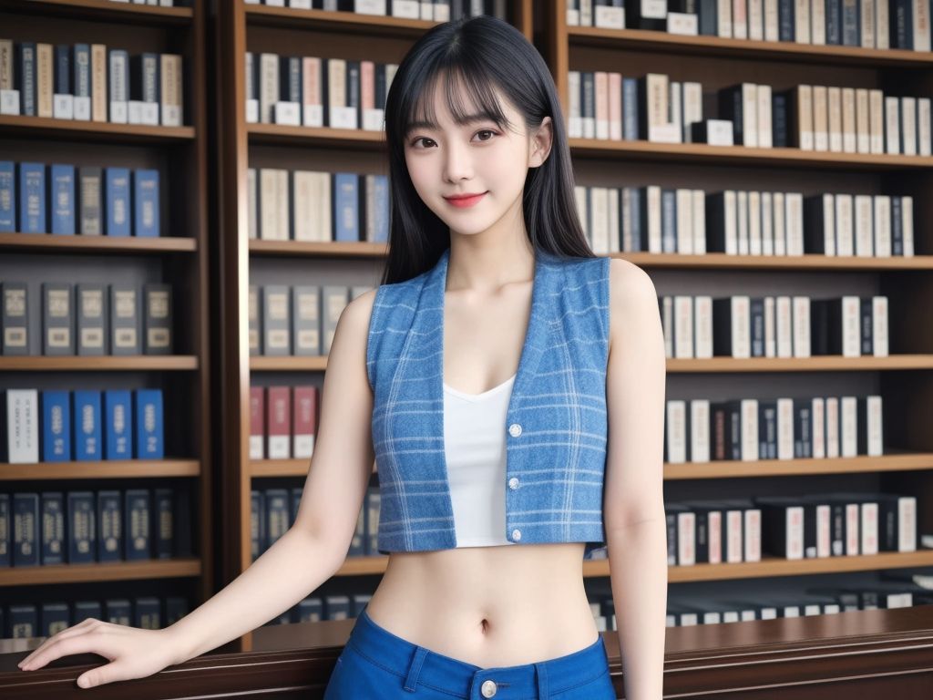 妹子在圖書館的一天